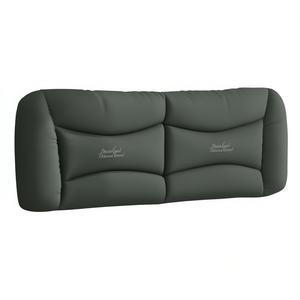 เบาะรองหัวเตียงผ้าโพลีเอสเตอร์สีเทาเข้มพร้อมใย PP สำหรับอ่านหนังสือและพักผ่อนบนเตียง - Product Image 1