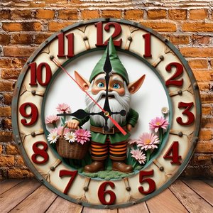 Round Wooden Wall <b>Clock</b> 25Cm Quiet Quartz <b>Clock</b> For <b>Bedroom</b> Living Room Home Decor - Product Image 4