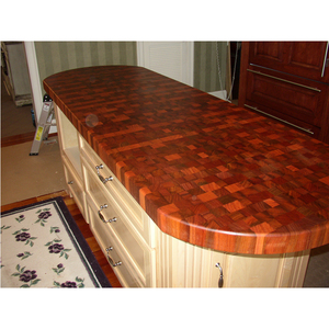 Tops de mesa de lujo, bloque de carnicero, Isla de cocina, madera de cerezo