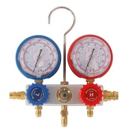 Manomètre de pression en laiton pour collecteur de climatisation, kit d'outils R134a R404 pour réparation automobile et usage domestique