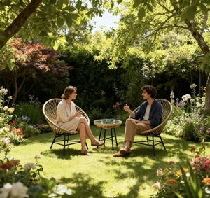 Hot bán phòng khách ngoài trời mây ghế kim loại chân mây đen Ghế ăn Ratan vườn ghế và bảng - Product Image 2