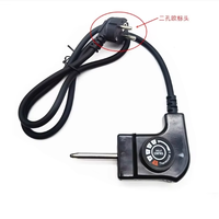 Cable eléctrico para olla caliente, Control de temperatura, Cable de alimentación, inserción, tipo aguja, Control de temperatura, ranura de alambre, boca plana