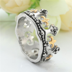 yunnique Crown <b>Ring</b> Women's Punk Fashion Stainless Steel Jewelry Gift Interlocking Color 27009 - Product Image 3