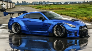 Kit carrosserie large style LB2 pour Nissan GT-R R35 2007-2023 : pare-chocs avant et arrière, jupes latérales, spoiler, capot - Product Image 5