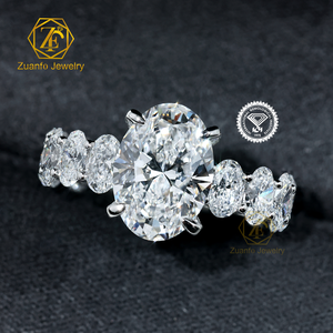 Kunden spezifischer 1ct-5ct Verlobung sring für Herren/Damen 14 Karat 18 Karat massives Gold für GIA IGI Certified Lab Grown Diamond CVD HPHT - Product Image 1