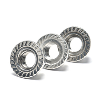 Écrou à bride dentelée anti-vibration en acier inoxydable 304 sur mesure M4-M30 pour machines et équipements industriels (vente en gros)