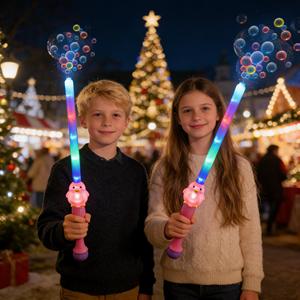 Épée à bulles portable unisexe en PE, poignée pingouin lumineuse, baguette magique musicale, thème ROMANCE, jouet d'été pour fêtes en extérieur, vente chaude - Product Image 4