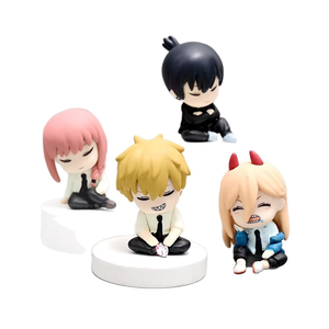 Juego de 4 Figuras de <span class=keywords><strong>Anime</strong></span> de Alta Calidad, CSM Denji Power Makima <span class=keywords><strong>Aki</strong></span> <span class=keywords><strong>Hayakawa</strong></span>, Modelo en Pose Sentada, Manualidades de Plástico para Decoración - Product Image 5