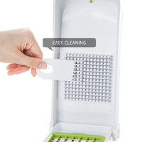 Ecologische plastic snijder, groentesnijder, aardappel schiller, kaassnijder, groentesnijder, knoflookpers, afgietbak, mandoline