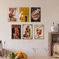 Panneaux en métal vintage personnalisés pour bar à bière, décoration murale de pub, enseignes amusantes avec citations sur la bière et le whisky pour la décoration de la cave des hommes, commande en lots mixtes