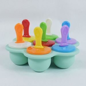 7 Sâu răng Silicone Kem khuôn DIY Popsicle khuôn với gậy bé thực phẩm bổ sung Mini <span class=keywords><strong>ice</strong></span> <span class=keywords><strong>cream</strong></span> trẻ em Popsicle khuôn - Product Image 2