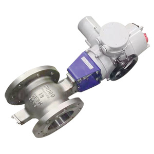 วาล์วบอลไฟฟ้าชนิด V ยี่ห้อ Superpower ขนาด DN100 16 บาร์ วาล์วควบคุมการไหลแบบหน้าแปลนสำหรับอุตสาหกรรม - Product Image 4