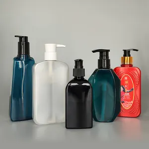 Luxury design 0 waste bottles scrap in bale 64oz hot-filled 100ml pet shampoo bottle with plastic cap