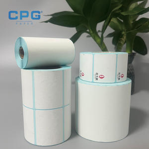 Fournisseurs de papier thermique, vente en gros personnalisée, papier thermique écologique sans BPA, rouleau d'étiquettes d'expédition à code-barres - Product Image 1