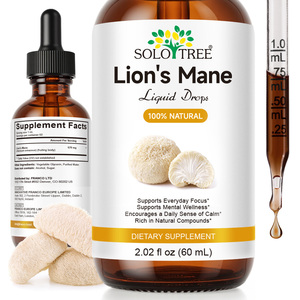 Extrato de Planta SOLOTREE, Gotas de Cogumelo Lion's Mane para Memória e Foco, Bem-Estar Mental, Gotas Líquidas de Cogumelo Lion's Mane - Product Image 1