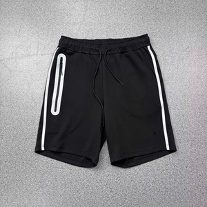 Pantaloncini da Calcio da Uomo in Stile Casual, Materiale Originale Tech Fleece, Riflettenti, Pesanti, con Zip, Striscia Riflettente - Product Image 4