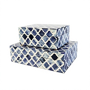 Caja de Joyería Rectangular con Cierre de Gancho y Bucle, Tapas con Patrón Cuadrado Blanco y Negro, Caja de Almacenamiento para Pulseras, Navidad - Product Image 4