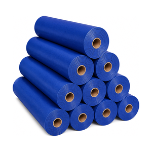 Tissu en polyester enduit de PVC bleu, imperméable, de qualité alimentaire, tissé, lourd, uni, teint, 680 g/m², pour bâche extérieure - Product Image 4