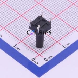 UK-B0202-G13-160 Tactile Switch Through hole-4P,6x6mm Switch Single Pole Single Throw Round Button 1.6N Through Hole - Product Image 2