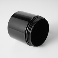 50ml 60ml 100ml 120ml 150g 200ml 250ml 500ml Pots cosmétiques ronds vides Pot en plastique PET de crème pour le visage noir avec couvercle
