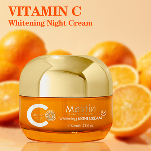 Crema Viso Notte con Vitamina C e Arbutina a Marchio Privato, Acido Ialuronico, Glicerina, Squalano, Illuminante e Idratante per <span class=keywords><strong>Cura</strong></span> Quotidiana - Product Image 1