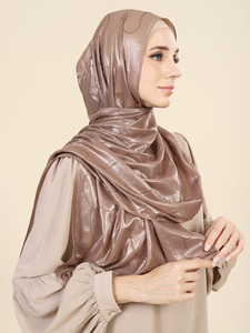 <span class=keywords><strong>Hijab</strong></span> Personalizzato SWAN Factory, <span class=keywords><strong>Moda</strong></span> Musulmana con Stampa in Lamina e Strass, Scialli Lunghi Islamici, Sciarpe Etniche in Chiffon - Product Image 1