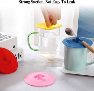 Multicolored Silicone Cup Covers and Lids Hot <b>Mug</b> Covers for <b>Tea</b> Cups & Saucers - Product Image 5