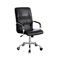 Chaise de bureau pivotante en cuir moderne de style exécutif avec roulettes pour bureau à domicile, vente en gros de l'usine de Foshan