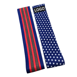 Fascia Elastica per <span class=keywords><strong>Fitness</strong></span> Blue <span class=keywords><strong>Star</strong></span> con Striscia Rossa, Ecologica, Marca FK, Misura Personalizzabile, per Palestra, Yoga, Glutei, in Lattice - Product Image 6