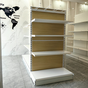Étagère <span class=keywords><strong>murale</strong></span> en métal pour supermarché, magasin de détail, présentoir en <span class=keywords><strong>bois</strong></span>, étagère de magasin - Product Image 6