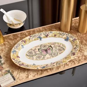 Juego de Vajilla de Porcelana con Diseños de Mariposas, Vajilla de Lujo de Estilo Oriental Bohemio para Restaurante, Servicio de Mesa Elegante y con Estilo - Product Image 4