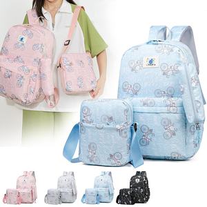 Sac à dos de grande capacité pour filles à la mode pour collégiens et lycéens doublure en polyester fermeture à glissière - Product Image 1