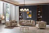 Modernes Goldenes Sofa Günstiges Samt-Sofa Wohnzimmermöbel für Wohnzimmer Hotel Villa
