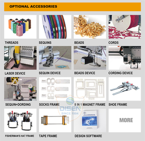 Nouvelle machine à broder informatisée grand format avec coupe-fil automatique et changement de couleur, haute vitesse 1200 tr/min - Product Image 5
