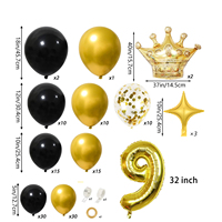 Ballons à thème couronne pour la décoration de fête d'anniversaire