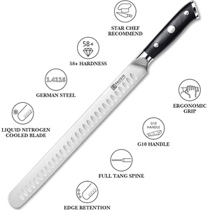 <span class=keywords><strong>Couteau</strong></span> <span class=keywords><strong>à</strong></span> filet de 12 pouces en acier inoxydable Ultra tranchant H14116 allemand avec manche G10 de qualité supérieure <span class=keywords><strong>couteau</strong></span> de cuisine <span class=keywords><strong>couteau</strong></span> <span class=keywords><strong>à</strong></span> <span class=keywords><strong>jambon</strong></span> - Product Image 5