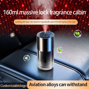 Difusor de Perfume para Auto Recargable y Portátil de 160 ml, Purificador de Aire para Auto con Pulverización Automática, Iluminación de Proyección Estrellada - Product Image 3