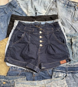 Pacas de Ropa Usada de Verano al por Mayor, Shorts de Mezclilla para Mujer de Segunda Mano, Shorts de Jeans Usados de Primera Calidad, Mini Shorts de Ropa Usada - Product Image 1