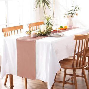 Chemins <span class=keywords><strong>de</strong></span> <span class=keywords><strong>table</strong></span> en satin or rose, 12 x 108 pouces, <span class=keywords><strong>chemin</strong></span> <span class=keywords><strong>de</strong></span> <span class=keywords><strong>table</strong></span> en soie satinée brillante, tissu lisse, <span class=keywords><strong>chemin</strong></span> <span class=keywords><strong>de</strong></span> <span class=keywords><strong>table</strong></span> décoratif pour mariage - Product Image 1