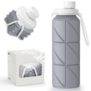 Bouteille d'eau créative en silicone, gourde de sport télescopique - Product Image 3