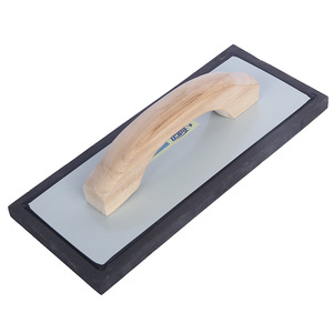 Double panneau de boue en plastique de qualité industrielle, manche en bois, source de caoutchouc carrée, mousse EVA, mastic, truelle carrée, plâtrage - Product Image 1
