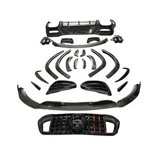 Para <span class=keywords><strong>Mercedes</strong></span> Bens GLE <span class=keywords><strong>Coupe</strong></span> GLE350 GLE450 GLE63AMG C167, actualización a estilo B, Kits de cuerpo de fibra de carbono, alerón difusor de labio delantero - Product Image 2