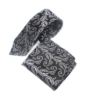 Corbata de tinte personalizada para hombre, ropa Formal de seda, poliéster, estilo Paisley, corbata, conjunto cuadrado de bolsillo, accesorios para traje de boda de negocios - Product Image 1