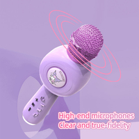 Microphone d'apprentissage précoce pour enfants, sans fil TWS 5.2, avec effets sonores magiques pour chant en duo, moniteur intra-auriculaire, lecture de carte TF, jouet micro