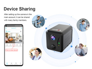Caméra sans fil LS VISION avec détection PIR, lumière infrarouge 940 nm, audio bidirectionnel, 3MP, 4G, mini caméra Wifi, batterie, application Ubox - Product Image 3
