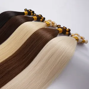 100% Vietnam Human Virgin Remy Hair Extensions Dik Uiteinde Hand Gebonden Inslag Dubbel Getrokken Handgebonden Rode 26 "Body Wave