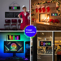 Yeux LED pour voitures, panneau matriciel à pixels, écran de voiture, LED défilant RGB, contrôle par application à distance, motif flexible, yeux de démon lumineux