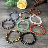 Haute qualité mode cristal artisanat pierres de guérison sept Chakras vie arbre cornaline vert Aventurine Bracelet pour cadeaux