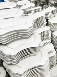 Vajilla de hotel barata de venta directa plato de porcelana de cerámica blanca platos Pratos para <span class=keywords><strong>restaurante</strong></span> por tonelada en stock de Fac directo - Product Image 5