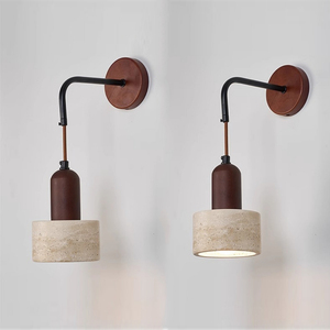 Lámpara de Pared LED Tricolor de 5W, Luz Decorativa Interior con Piedra Natural, Material Ecológico, Luz Cálida/Fría Ajustable - Product Image 3